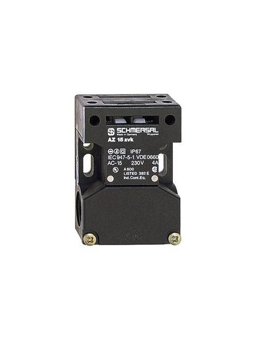 Product image for Schmersal AZ15ZVRK 230 VAC/24 VDC 4 Amp 1NO Thermoplastic Keyed Interlock Switch