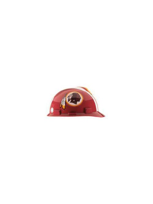 Product image for MSA Safety 818414 Polyethylene Shell Washington Redskins Officially Licensed Standard Protective Cap with 1-Touch Suspension