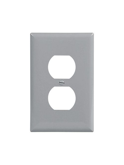 Product image for Eaton Wiring Devices PJ8GY 1-Gang Gray Polycarbonate Medium Duplex Receptacle