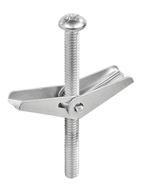 Product image for Mutual Screw & Supply MTB144R 1/4 x 4 Inch Zinc Plated Steel Combination Round Head Toggle Bolt