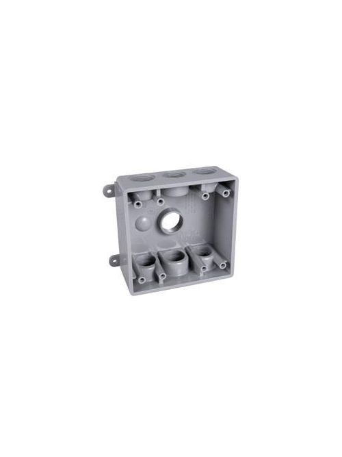 TayMac Corp PDB77550GY 2-Gang 7-Hole Gray PVC Rectangular Outlet Box TayMac Corp PDB77550GY 2-Gang 7-Hole Gray PVC Rectangular Outlet Box
