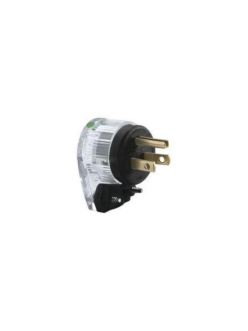Product image for Arrow Hart Wiring 6266HG 15 Amp 125 VAC 2-Pole 3-Wire NEMA 5-15P Black/White Straight Blade Plug