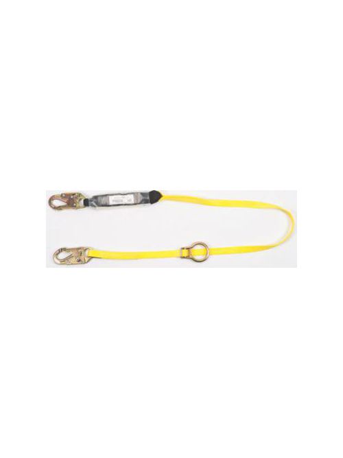 Product image for MSA Safety 10072473 6 Foot 36C Snap Hook Tie Back Twin Leg Workman Energy Absorbing Lanyard