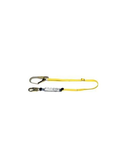 Product image for MSA Safety 10076124 6 Foot 36C Snap Hook and 36CL Rebar Snap Hook Single Leg Workman Energy Absorbing Lanyard