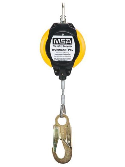 Product image for MSA Safety 10093348 12 Foot LI Snap Hook Personal Fall Limiter
