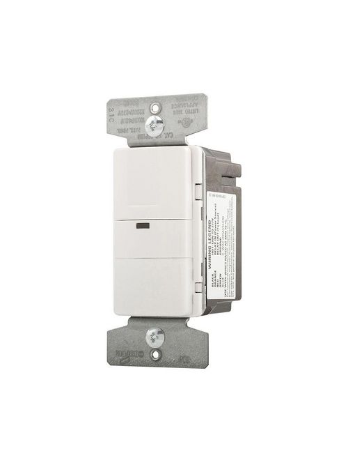 Product image for Eaton Wiring Devices OSP10M-W 120/277 Volt 1-Pole 3-Wire White Specification Grade PIR Occupancy Sensor Wall Switch