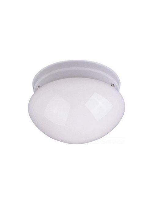 Product image for Essentials 2 Light Flush Mount - White w/ White Glass