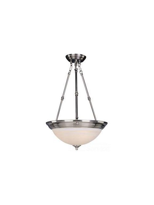 Product image for Essentials 3 Light Inverted Bowl Pendant - Satin Nickel w/ Marble Glass