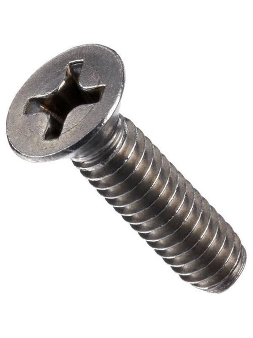 Product image for Mutual Screw & Supply 0632MPF #6-32 x 2 Inch Zinc Plated Steel Phillips Flat Head Machine Screw