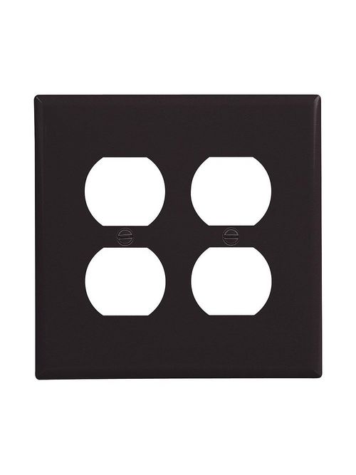 Product image for Eaton Wiring Devices PJ82BK 2-Gang Black Polycarbonate Medium Duplex Receptacle