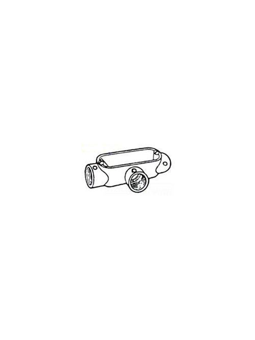 Product image for Steel Electric Products Co. T1AT 1/2 Inch Die-Cast Copper Free Aluminum Tee Hub Type T Conduit Body