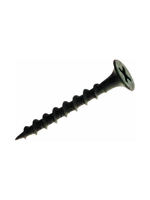 Product image for Mutual Screw & Supply 0620YPG #6 x 1-1/4 Inch Black Phosphate Steel Fine Threaded Drywall Phillips Bugle Self-Tapping Screw
