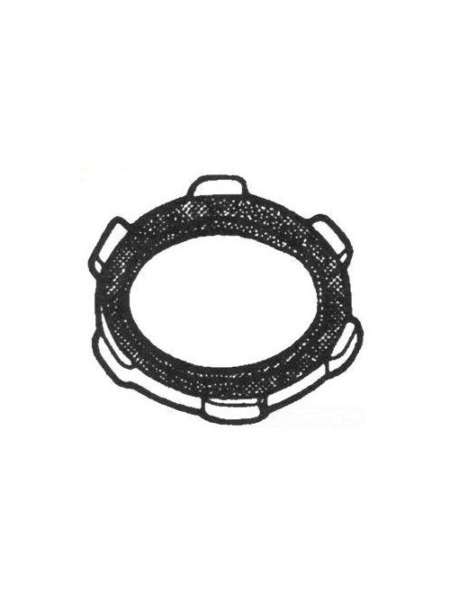 Product image for Steel Electric Products Co. 715P 4 Inch Zinc Plated Steel/Neoprene Gasket Sealing Threaded Rigid/IMC Locknut