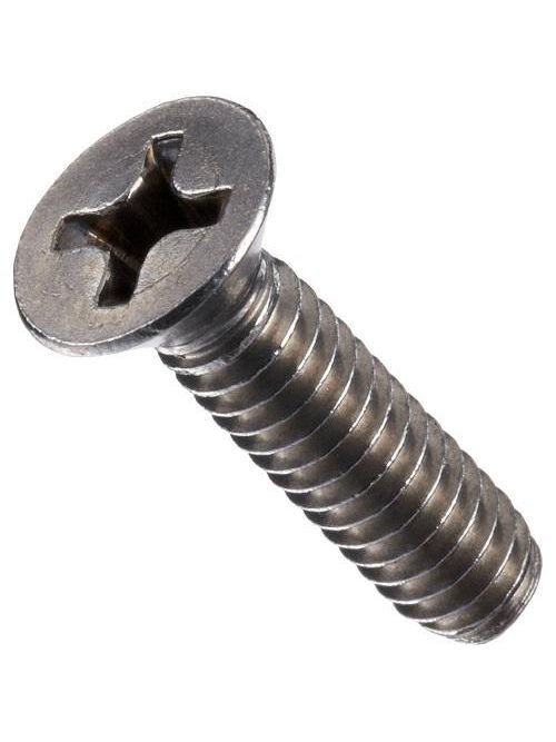 Product image for Mutual Screw & Supply 0848MSF #8-32 x 3 Inch Zinc Plated Steel Slotted Flat Head Machine Screw
