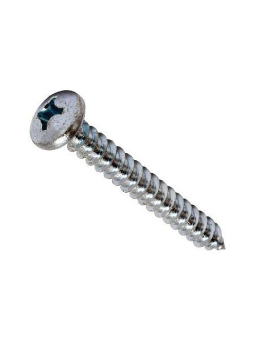 Product image for Mutual Screw & Supply 1020ACP #10-12 x 1-1/4 Inch Zinc Plated Steel Combination Pan Head Self-Tapping Sheet Metal Screw