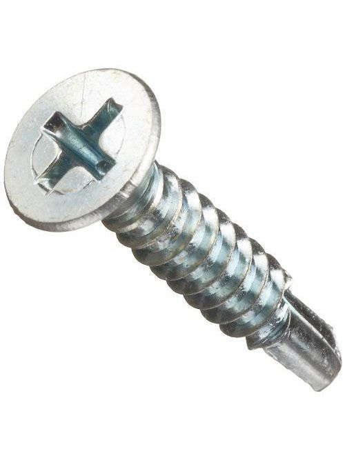 Product image for Mutual Screw & Supply 1016KPP #10-16 x 1 Inch Zinc Plated Steel Phillips Pan Head Self-Drilling Screw
