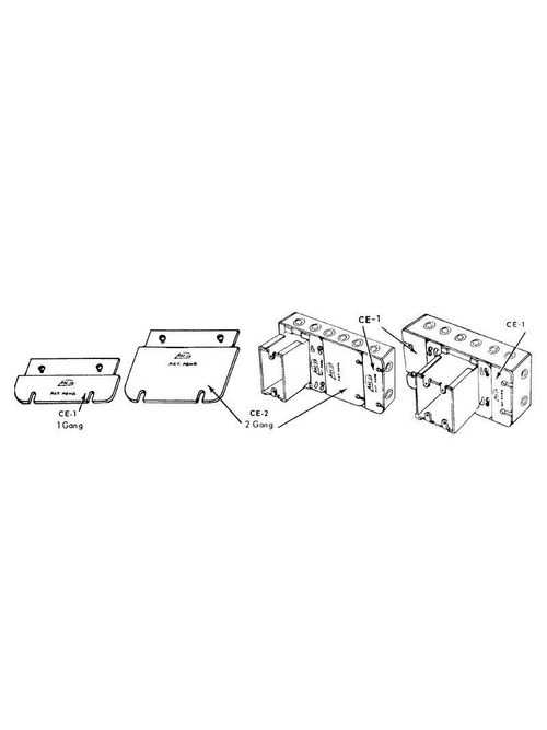 Arc-Co Electrical Boxes and Fittings CE-1 Gang Box Adapter Cover Extension Arc-Co Electrical Boxes and Fittings CE-1 Gang Box Adapter Cover Extension