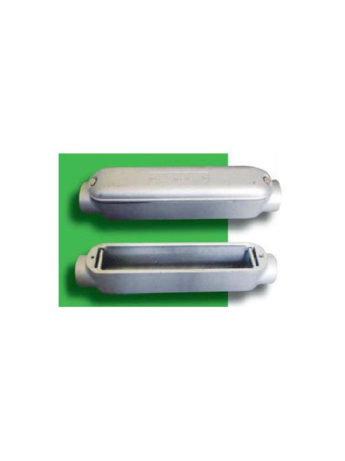 Product image for Steel Electric Products Co. MC350G 3-1/2 Inch Hot Dip Galvanized Malleable Iron Mogul IMC/Rigid Conduit Body