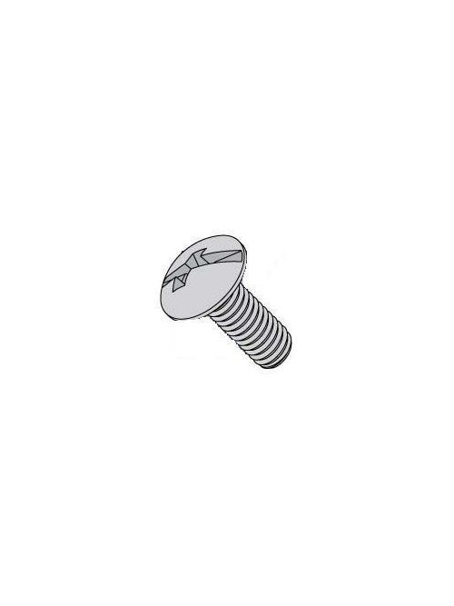 Product image for Mutual Screw & Supply 3724MCR 3/8-16 x 1-1/2 Inch Zinc Plated Steel Combination Round Head Machine Screw