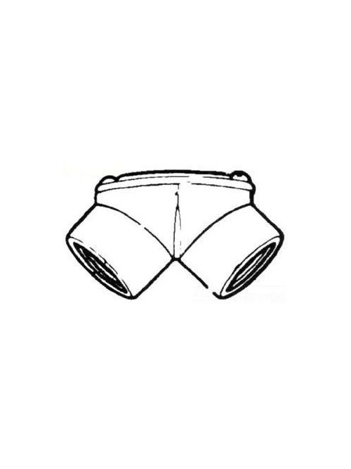 Product image for Steel Electric Products Co. 1316 1-1/4 Inch Die-Cast Zinc Female Threaded Rigid Conduit Pulling Elbow