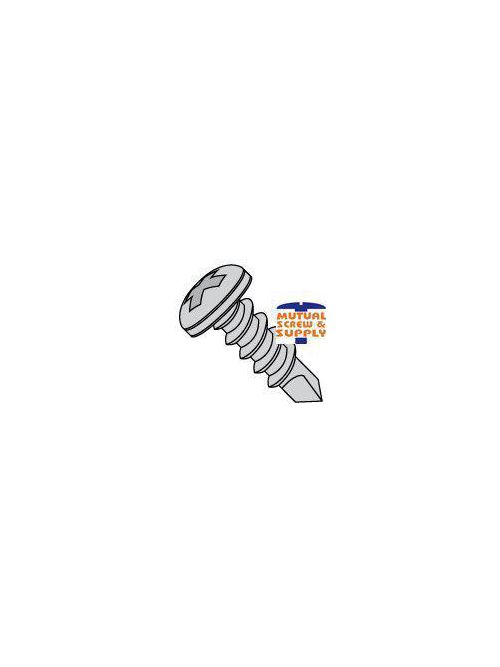 Product image for Mutual Screw & Supply 1024KPP #10-16 x 1-1/2 Inch Zinc Plated Steel Phillips Pan Head Self-Drilling Screw