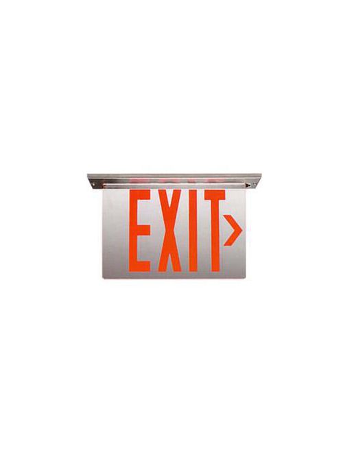 Product image for Encore Lighting X6 6 Inch Red Ceiling Universal Edgelit Exit Sign