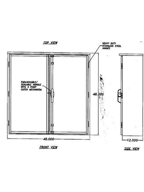 Product image for East Coast Panelboard Inc PP-484812R PP and L NEMA 3R Current Transformer Cabinet