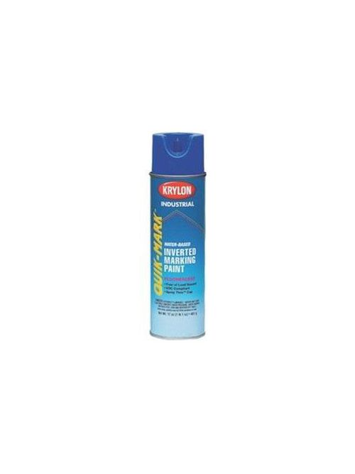 Product image for Krylon S03620 17 oz Caution Blue Fluorescent Industrial Inverted Marking Paint