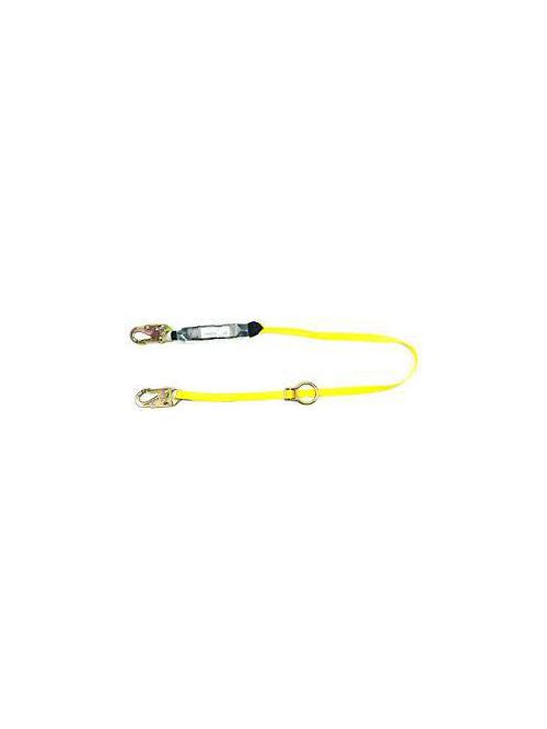 Product image for MSA Safety 10113163 6 Foot 36C Snap Hook and 36CL Rebar Snap Hook Twin Leg Workman Energy Absorbing Lanyard