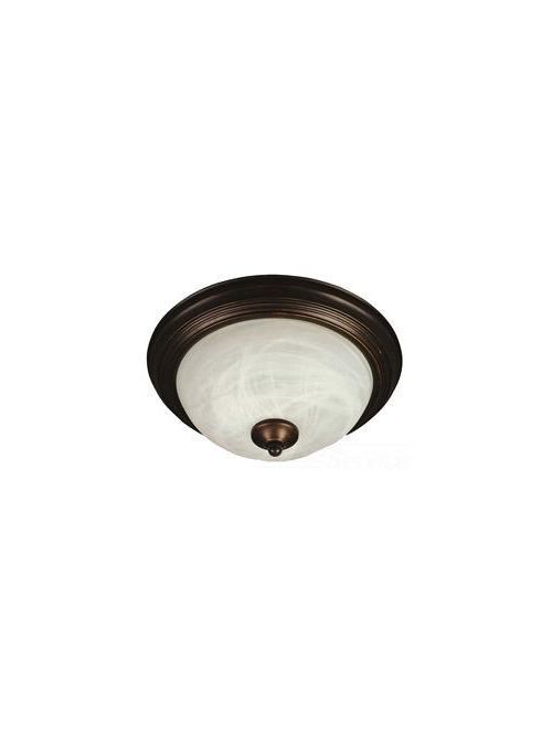 Product image for Essentials 2 Light Flush Mount - Oil Rubbed Bronze w/ Marble Glass