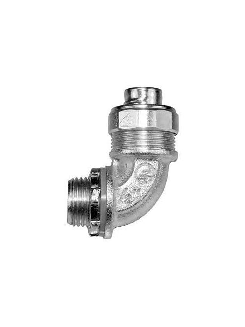 Product image for American Fittings STR5090 1/2" Liquidtight 90deg Connector, Steel (USA)