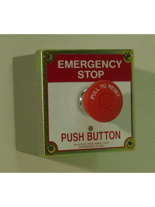 Product image for Pilla Electrical Products, Inc. ST120ESN1 120 VAC NEMA 1 Maintained Emergency Stop Push Button Station