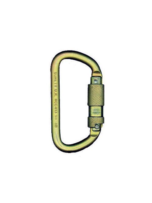 Product image for MSA Safety 10089205 9/16 Inch Gate 3600 lb Steel Carabiner