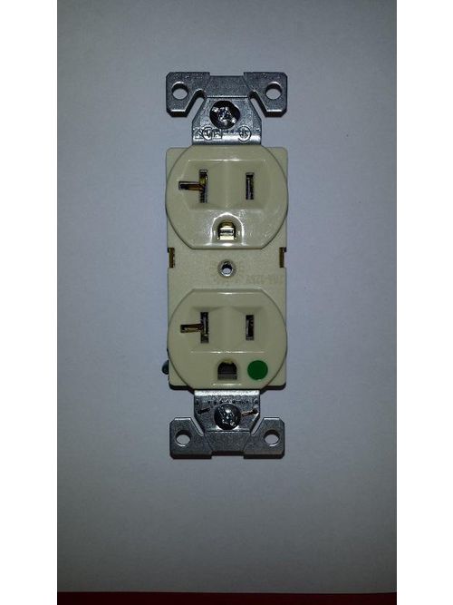Arrow Hart Wiring 8300V 20 Amp 125 VAC 2-Pole 3-Wire NEMA 5-20R Ivory Straight Blade Duplex Receptacle Arrow Hart Wiring 8300V 20 Amp 125 VAC 2-Pole 3-Wire NEMA 5-20R Ivory Straight Blade Duplex Receptacle