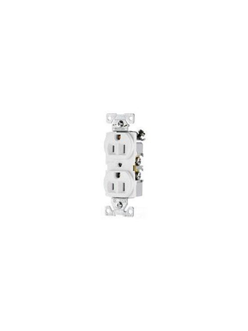 Product image for Arrow Hart Wiring 5362GY 20 Amp 125 VAC 2-Pole 3-Wire NEMA 5-20R Gray Straight Blade Duplex Receptacle