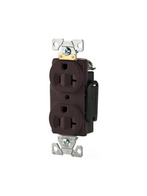 Arrow Hart Wiring 5352B 20 Amp 125 VAC 2-Pole 3-Wire NEMA 5-20R Brown Straight Blade Duplex Receptacle Arrow Hart Wiring 5352B 20 Amp 125 VAC 2-Pole 3-Wire NEMA 5-20R Brown Straight Blade Duplex Receptacle