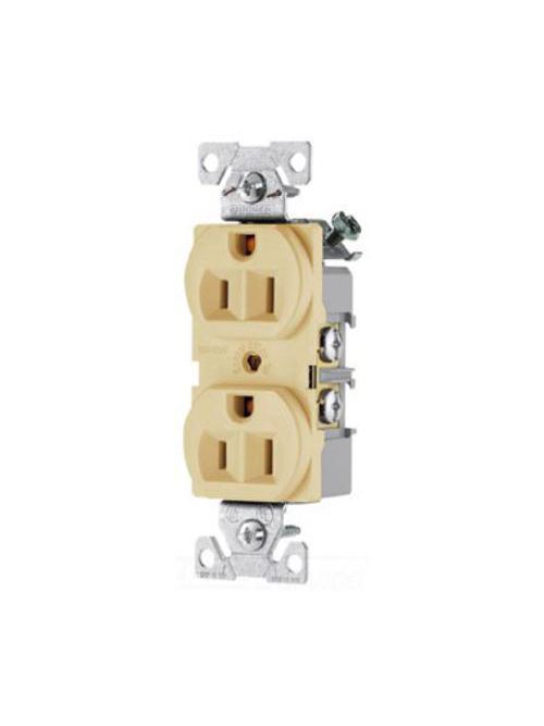 Arrow Hart Wiring BR15V 15 Amp 125 VAC 2-Pole 3-Wire NEMA 5-15R Ivory Straight Blade Duplex Receptacle Arrow Hart Wiring BR15V 15 Amp 125 VAC 2-Pole 3-Wire NEMA 5-15R Ivory Straight Blade Duplex Receptacle