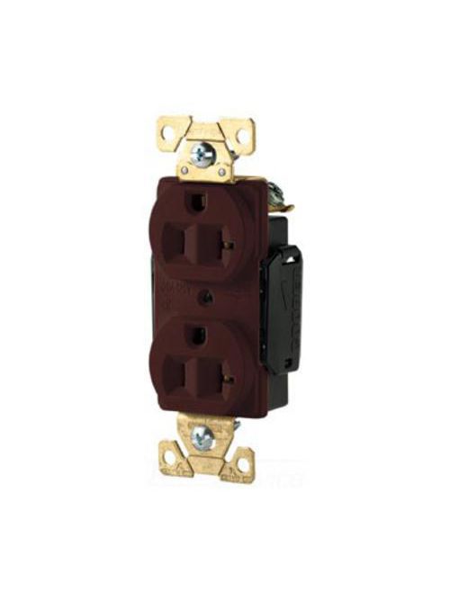 Arrow Hart Wiring AH5362B 20 Amp 125 VAC 2-Pole 3-Wire NEMA 5-20R Brown Straight Blade Duplex Receptacle Arrow Hart Wiring AH5362B 20 Amp 125 VAC 2-Pole 3-Wire NEMA 5-20R Brown Straight Blade Duplex Receptacle