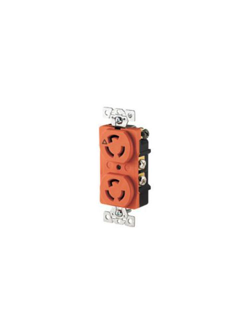 Arrow Hart Wiring IG4700 15 Amp 125 VAC 2-Pole 3-Wire NEMA L5-15R Orange Isolated Ground Locking Duplex Receptacle Arrow Hart Wiring IG4700 15 Amp 125 VAC 2-Pole 3-Wire NEMA L5-15R Orange Isolated Ground Locking Duplex Receptacle
