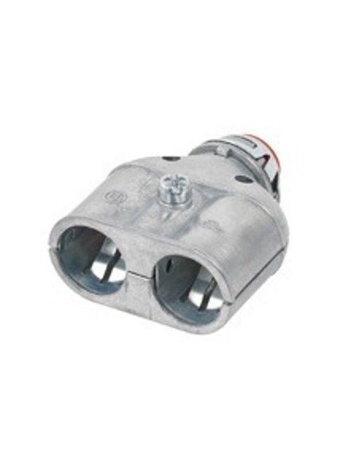 Bridgeport 3838ASP 3/8" AC/MC/FMC Duplex Whipper-Snap Snap-In Connector w/Insulated Throat, Zinc Die Cast Bridgeport 3838ASP 3/8" AC/MC/FMC Duplex Whipper-Snap Snap-In Connector w/Insulated Throat, Zinc Die Cast