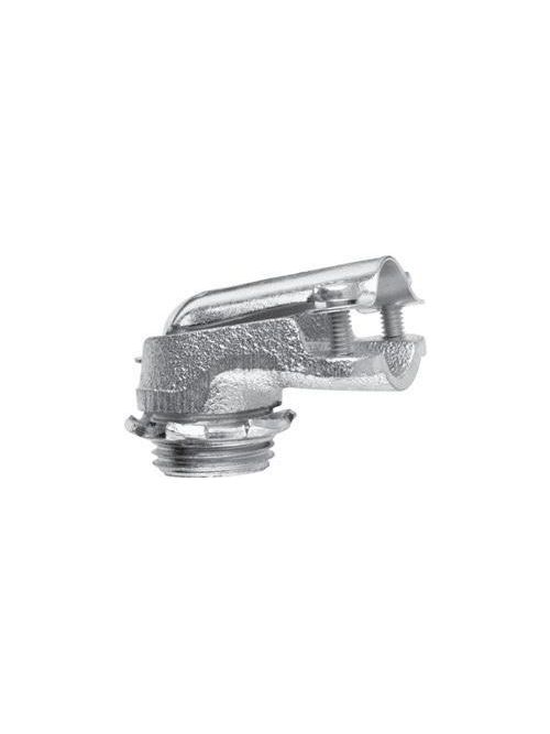 Crouse-Hinds Series 739 1 Inch Malleable Iron Non-Insulated Clamp Type 90 Degrees FMC Connector Crouse-Hinds Series 739 1 Inch Malleable Iron Non-Insulated Clamp Type 90 Degrees FMC Connector