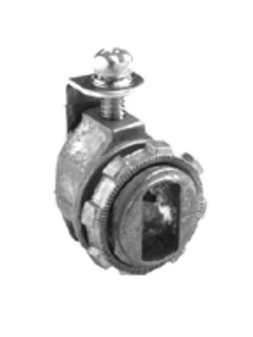 Bridgeport 560-DC2 3/8" 1-Screw Strap Connector, FMC/AC/MC/NM, Die Cast Bridgeport 560-DC2 3/8" 1-Screw Strap Connector, FMC/AC/MC/NM, Die Cast