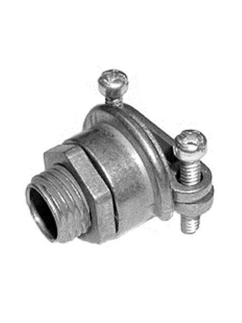 Bridgeport 563-DC2 1/4" Multi-Purpose 2-screw Strap Connector, FMC/AC/MC/NM, Die Cast Bridgeport 563-DC2 1/4" Multi-Purpose 2-screw Strap Connector, FMC/AC/MC/NM, Die Cast