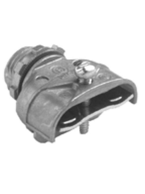 Bridgeport 601-DC2 3/8" FMC/AC/MC Strap-Type Duplex Connector, Zinc Die Cast Bridgeport 601-DC2 3/8" FMC/AC/MC Strap-Type Duplex Connector, Zinc Die Cast