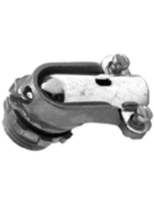 Bridgeport 801-DCI2 3/8" 90deg Flex Connector, Insulated Throat, Zinc Die Cast Bridgeport 801-DCI2 3/8" 90deg Flex Connector, Insulated Throat, Zinc Die Cast