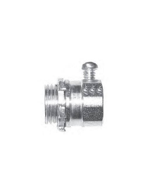 Product image for Crouse-Hinds Series 451US 3/4 Inch USA Steel Non-Insulated Set Screw Straight EMT Connector