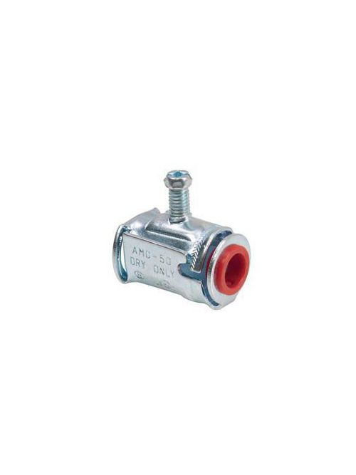 Bridgeport AMC-50 3/8" AC/MC/FMC E-Z Lock Connector, .375" Throat, Steel Bridgeport AMC-50 3/8" AC/MC/FMC E-Z Lock Connector, .375" Throat, Steel