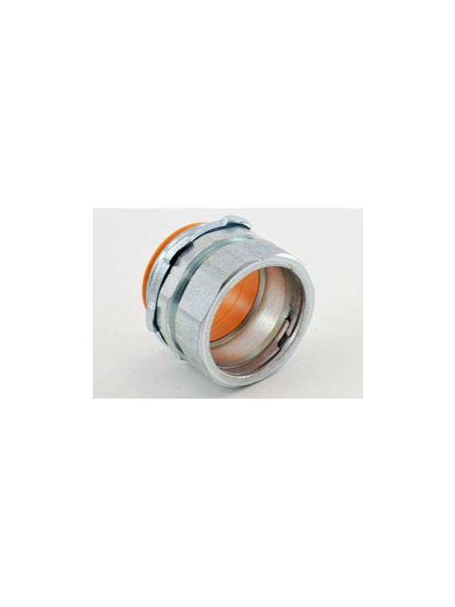 Bridgeport 253-USI 1-1/4" EMT Compression Connector with Insulated Throat, Steel (USA) Bridgeport 253-USI 1-1/4" EMT Compression Connector with Insulated Throat, Steel (USA)