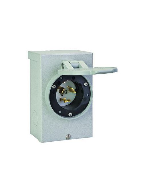 Product image for Reliance Controls Corp. PB50 50 Amp 125/250 VAC NEMA 3R CS6365 Power Inlet Box