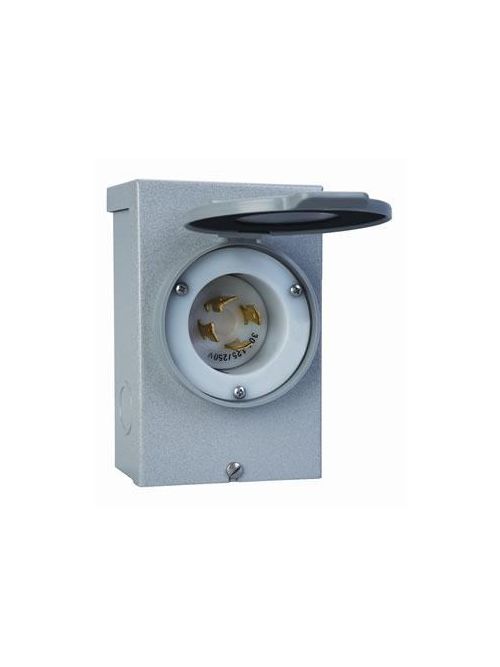 Product image for Reliance Controls Corp. PB20 20 Amp 125/250 VAC NEMA 3R L14-20 Power Inlet Box